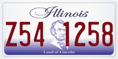 IL license plate Z541258
