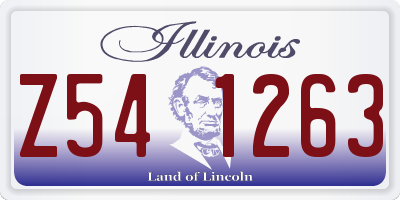 IL license plate Z541263
