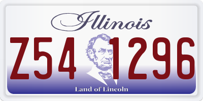 IL license plate Z541296