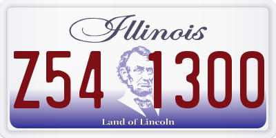 IL license plate Z541300