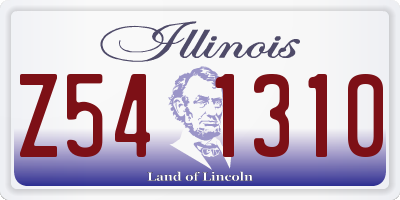 IL license plate Z541310