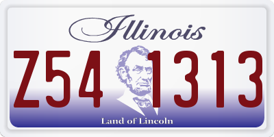 IL license plate Z541313