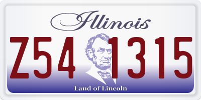 IL license plate Z541315