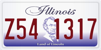 IL license plate Z541317