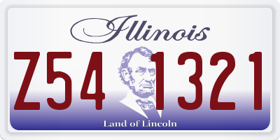 IL license plate Z541321