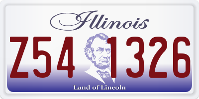 IL license plate Z541326