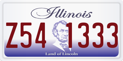 IL license plate Z541333