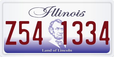 IL license plate Z541334