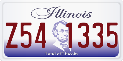 IL license plate Z541335