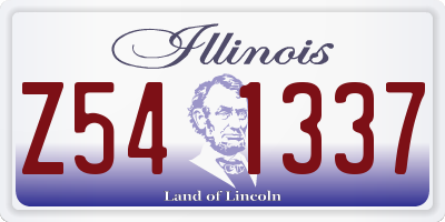 IL license plate Z541337