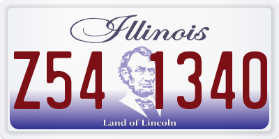 IL license plate Z541340