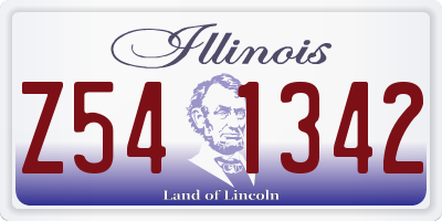 IL license plate Z541342