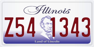 IL license plate Z541343