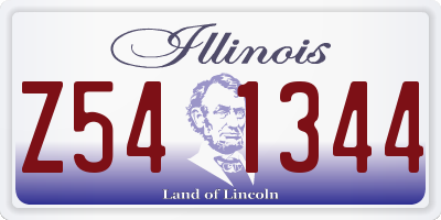 IL license plate Z541344