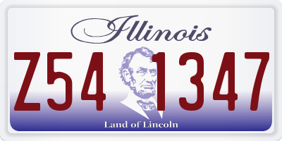 IL license plate Z541347