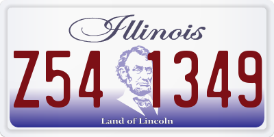 IL license plate Z541349