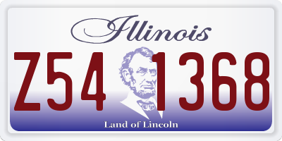IL license plate Z541368