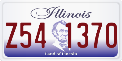 IL license plate Z541370