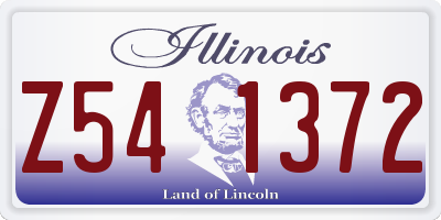 IL license plate Z541372