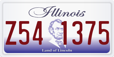 IL license plate Z541375