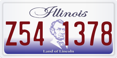 IL license plate Z541378