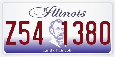 IL license plate Z541380