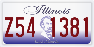 IL license plate Z541381