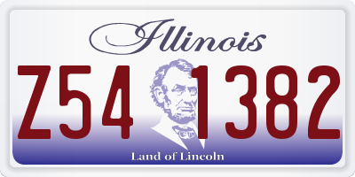 IL license plate Z541382