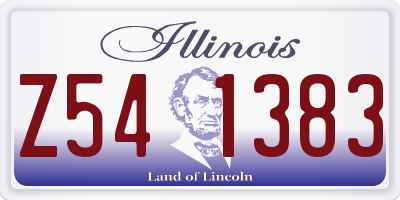 IL license plate Z541383