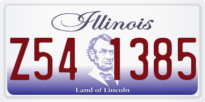 IL license plate Z541385