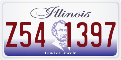 IL license plate Z541397