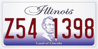 IL license plate Z541398