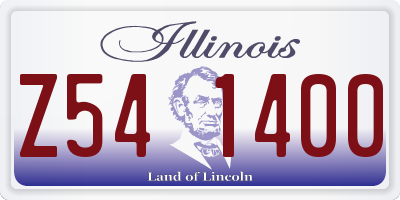 IL license plate Z541400