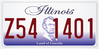 IL license plate Z541401