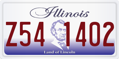 IL license plate Z541402