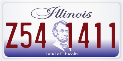 IL license plate Z541411