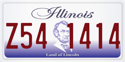 IL license plate Z541414
