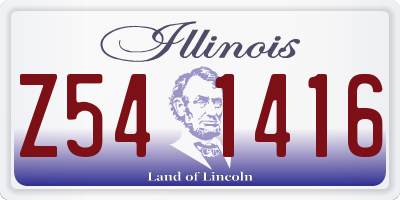 IL license plate Z541416
