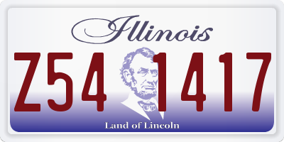IL license plate Z541417
