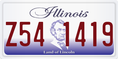 IL license plate Z541419