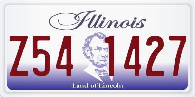 IL license plate Z541427
