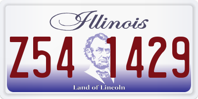 IL license plate Z541429