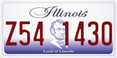 IL license plate Z541430