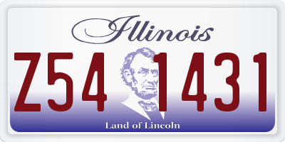IL license plate Z541431