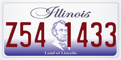 IL license plate Z541433