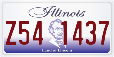 IL license plate Z541437
