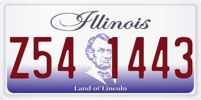 IL license plate Z541443
