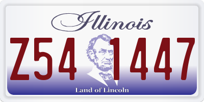 IL license plate Z541447