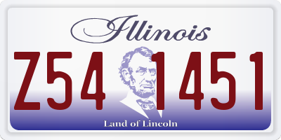 IL license plate Z541451