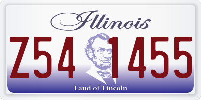 IL license plate Z541455